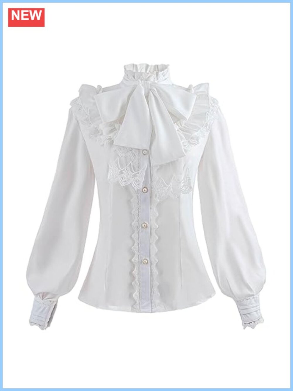 Victorian Blouse Gothic Shirt Vintage Long Sleeve Ruffle Top
